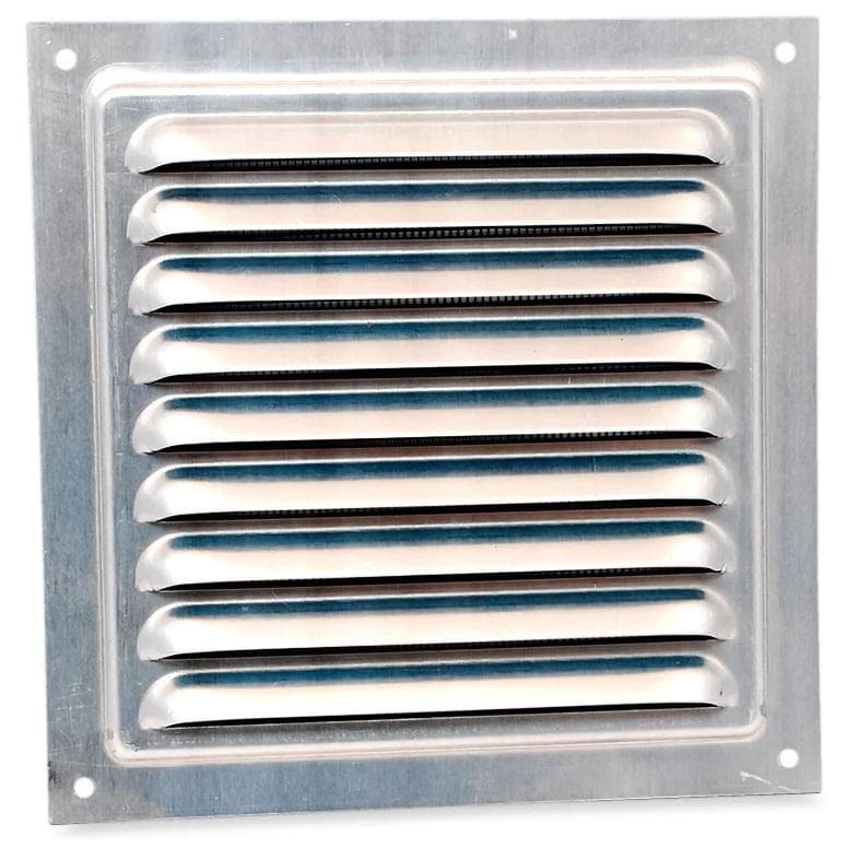MVM 125s Al - štvorhranná vetracia hliníková mriežka, 125 x 125 mm