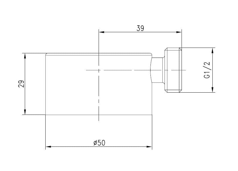  SAMTEK Nástenné kolienko  SAMTEK SD7218 - sprchový vývod zo steny M1/2"xF1/2" Sprchový vývod zo steny 1/2"