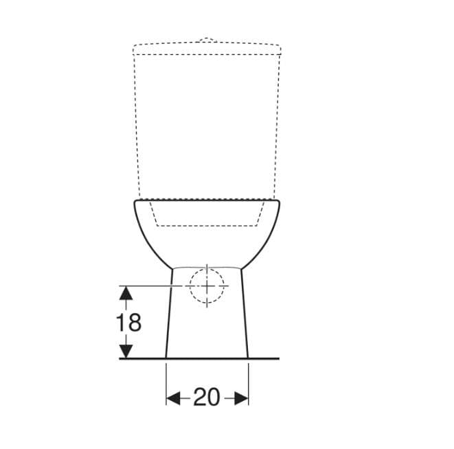  Geberit WC misa Rimfree Geberit Selnova, pre splachovaciu nádržku umiestnenú na WC mise, dĺžka 66,5 cm G Selnova M33220  stojacie WC Rimfree, vodorovný odtok