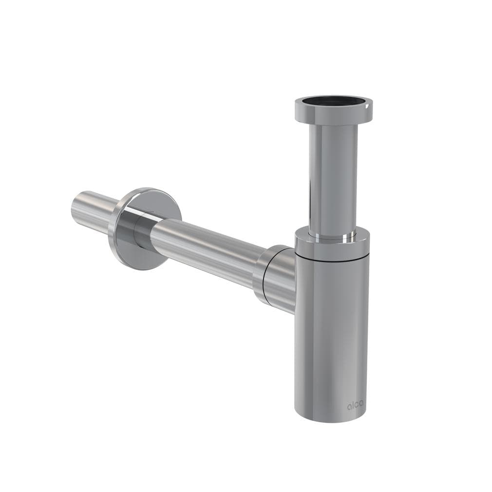 Umývadlový sifón A400, DN32x 5/4"  DESIGN CHRÓM celokovový, guľatý = T008