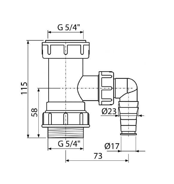  Alca Medzikus A300 5/4"–6/4" a 6/4"–5/4" s prípojkou AL-Medzikus 5/4" s pripojkou aj 6/4x5/4 uni