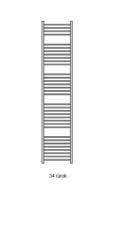  Očenášek BNT450-1650 kúpeľňový radiátor rovný biely, šírka 450 mm, výška 1650 mm REBRIK ROVNY BNT 450-1650 biely