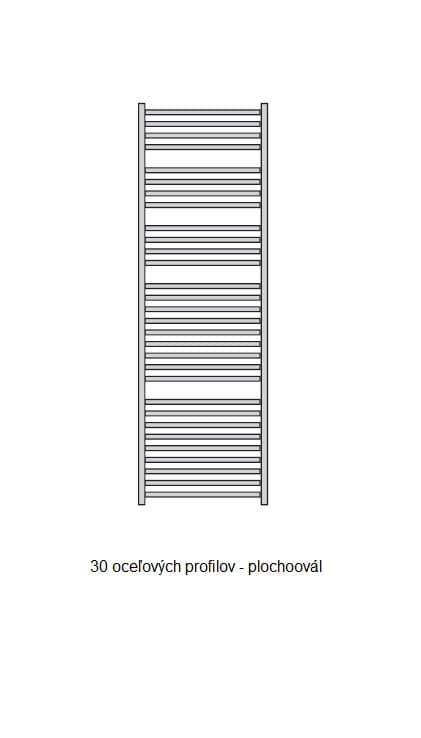  Očenášek BXP450-1654 kúpeľňový radiátor plochý oblý biely, šírka 450 mm, výška 1654 mm REBRIK PLOCHY OBLY BXP 450-1654 biely