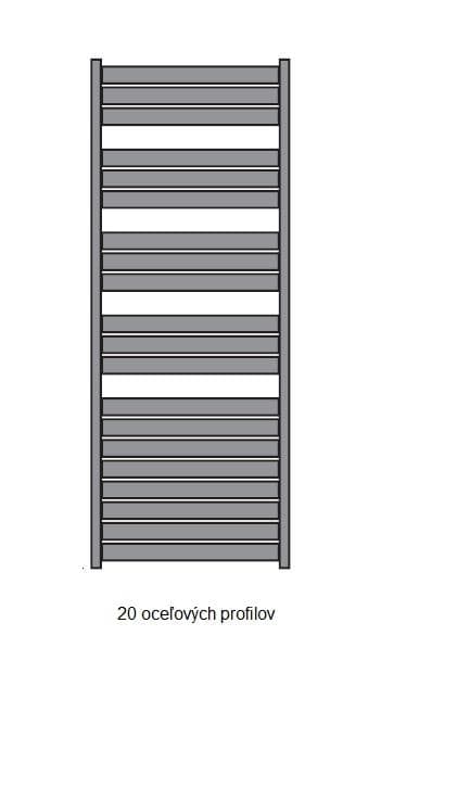  Očenášek BNTT600-1700 kúpeľňový radiátor rovný biely, šírka 600 mm, výška 1700 mm REBRIK ROVNY BNTT 600-1700 biely