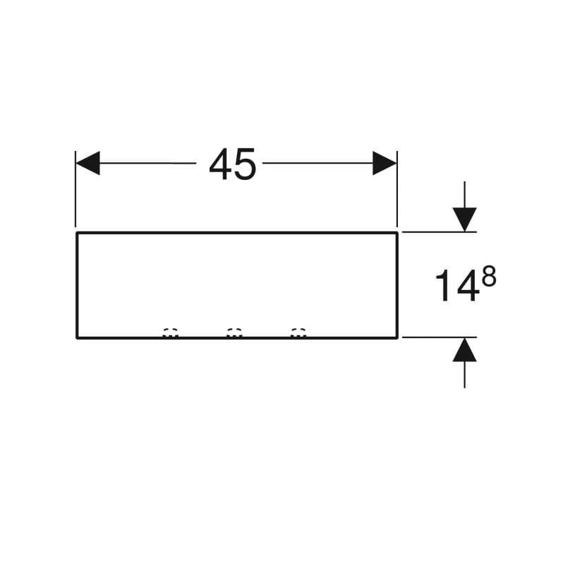  Geberit G Smyle Square nástenná polička 45x14.8x15cm, láva/matná, pieskovo šedé/lakované G Smyle Square nástenná polička 45x14.8x15cm, láva/matná, pieskovo šedé/lakované