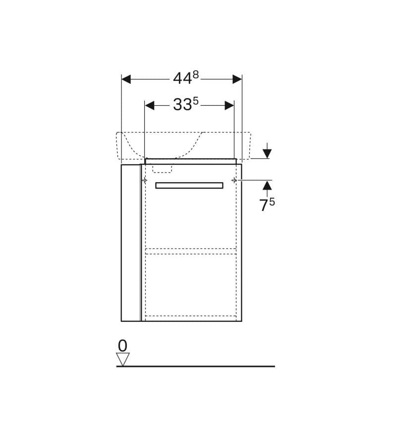  Geberit G Selnova Compact skrinka pod umývadlo, s držiakom , 44.8x60.4x25.2cm, biely/lakovaný matný G Selnova Compact skrinka pod umývadlo, s držiakom , 44.8x60.4x25.2cm, biely/lakovaný matný