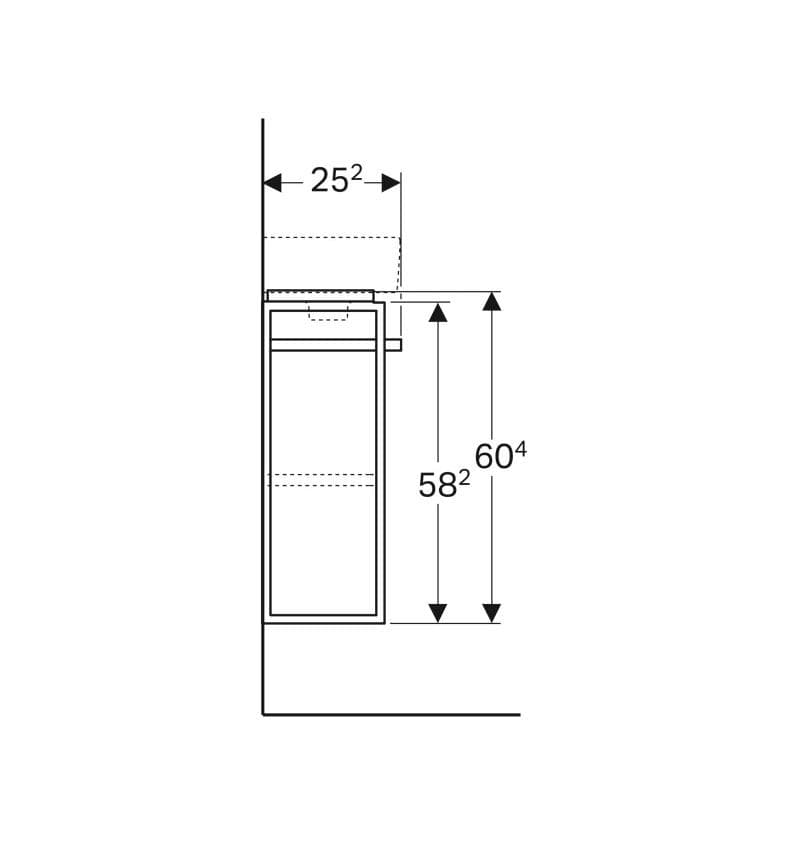  Geberit G Selnova Compact skrinka pod umývadlo, s držiakom , 44.8x60.4x25.2cm, biely/lakovaný matný G Selnova Compact skrinka pod umývadlo, s držiakom , 44.8x60.4x25.2cm, biely/lakovaný matný