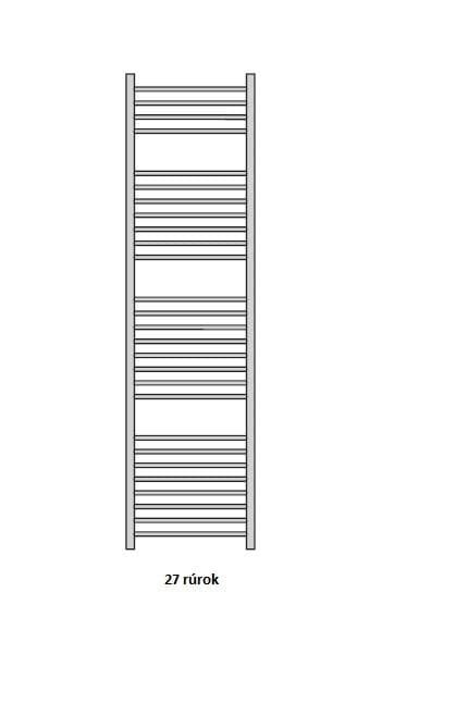  Očenášek BND300-1300 kúpeľňový radiátor rovný biely, šírka 300 mm, výška 1300 mm REBRIK ROVNY 300-1300 biely