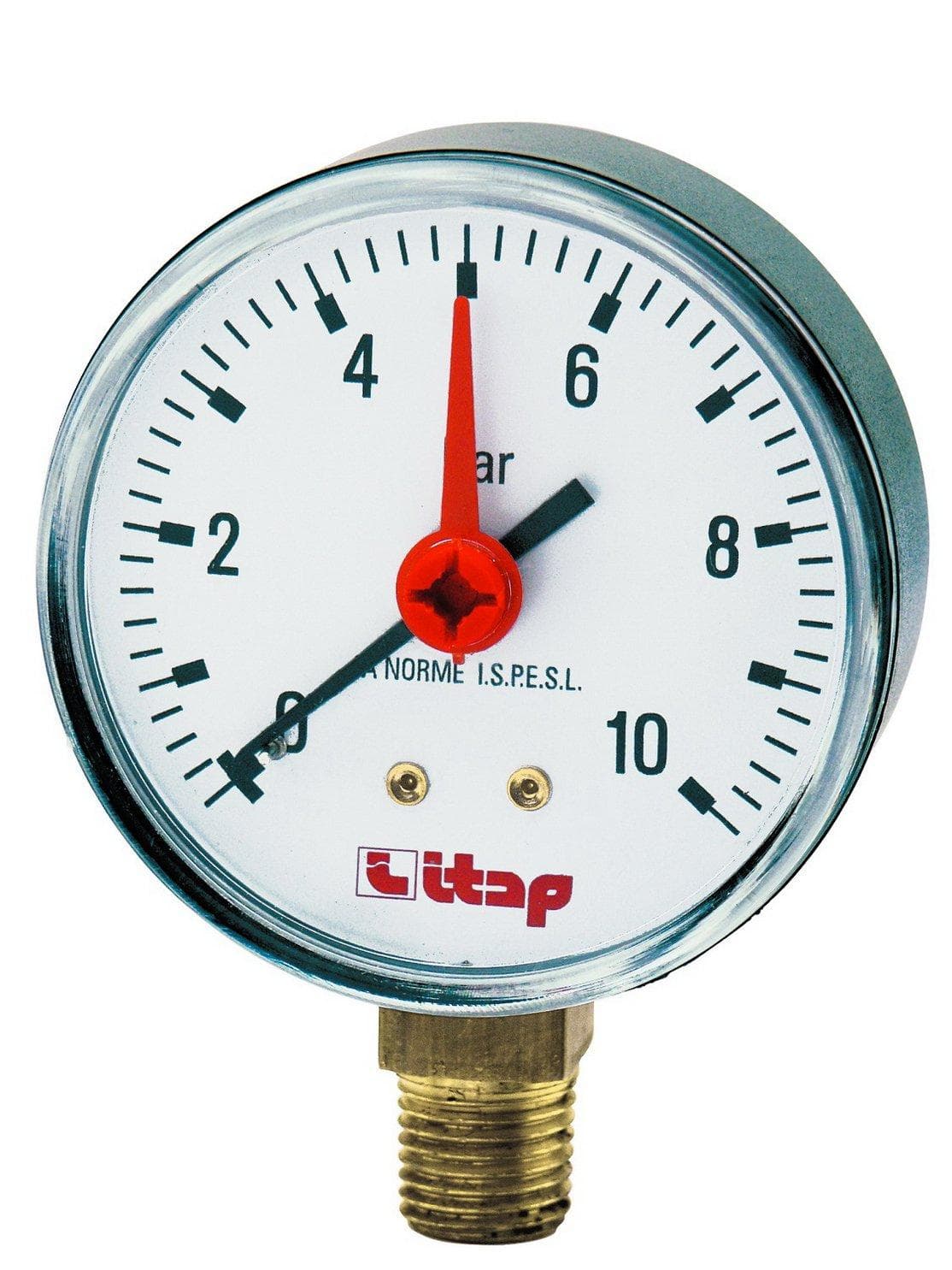 ITAP Manometer spodný 1/4", 1 MPa, D = 63 (plast)