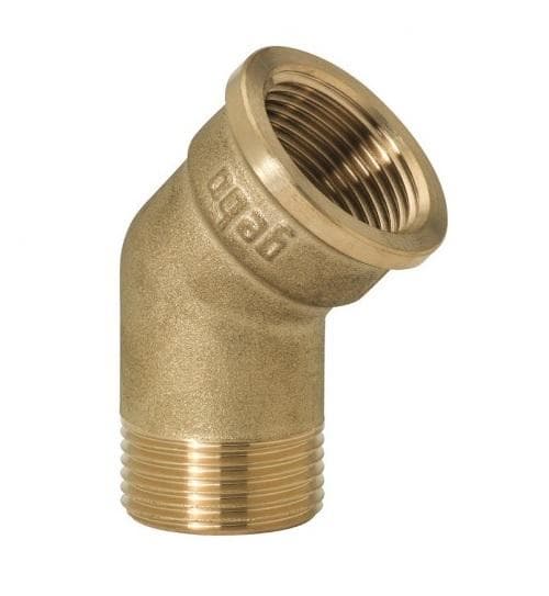 Koleno (121) M/F 45° DN25 - 1", K-504/45, mosadz