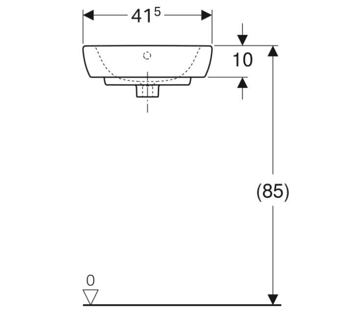  Geberit Rohové malé umývadlo 41,5 cm, s otvorom pre batériu, s prepadom, Geberit Selnova (náhrada za 500.326.01.1) G "náhrada za 500.326.01.1" Selnova rohové malé umývadlo 41,5 cm Geberit Selnova, s otvorom, s prepadom
