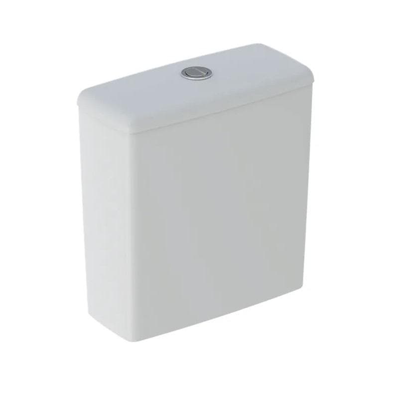 WC nádržka Geberit Selnova Square pre WC Rimfree, dvojité splachovanie, prípojka vody zboku