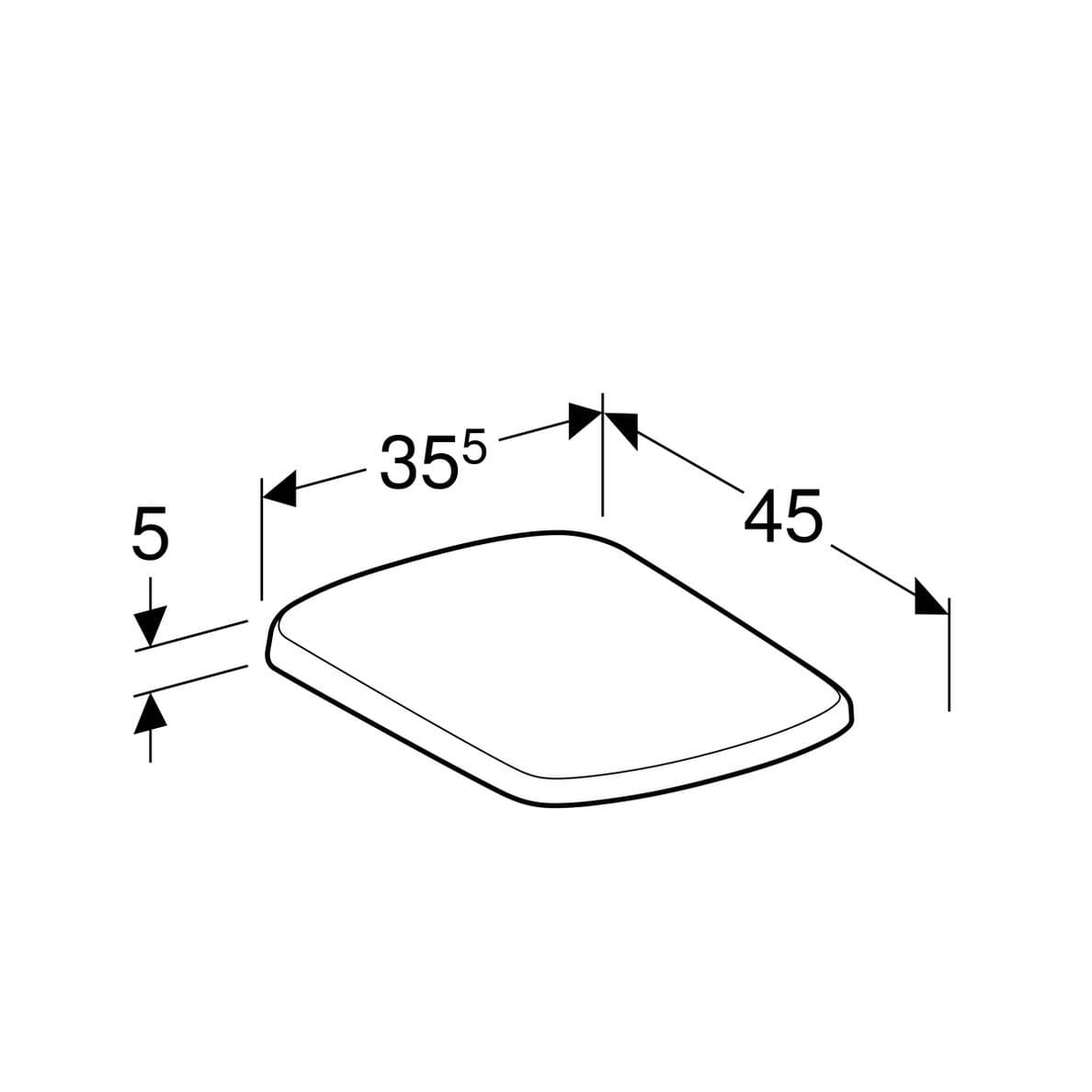  Geberit WC  sedadlo Geberit Selnova Square, upevnenie zdola G Selnova M30115 PRAVOUHLE Square WC sedadlo, upevnenie zdola: Biela