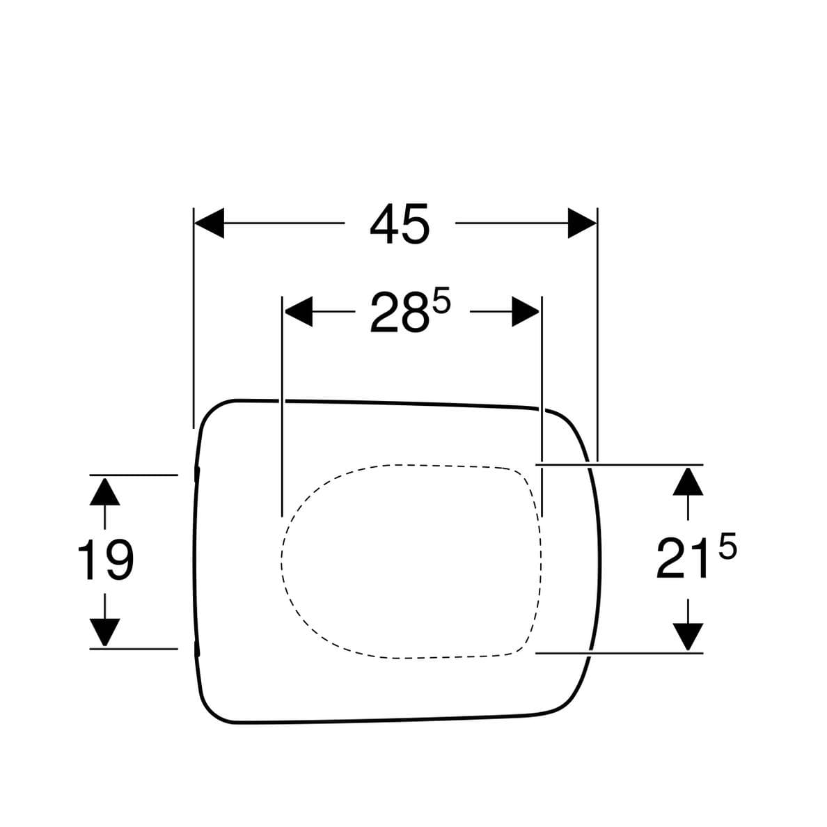  Geberit WC  sedadlo Geberit Selnova Square, upevnenie zdola G Selnova M30115 PRAVOUHLE Square WC sedadlo, upevnenie zdola: Biela