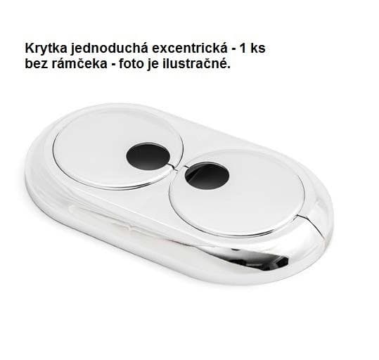 KCH E015 - Krytka jednoduchá excentrická, chróm priemer 15, E23-77