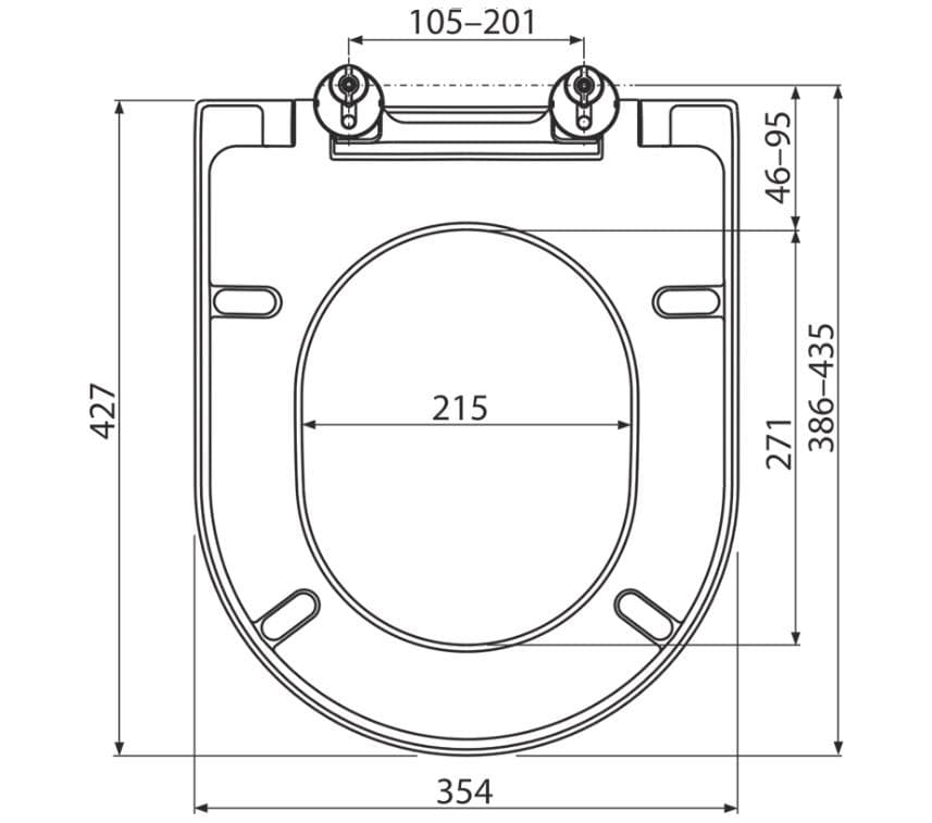  Alca WC sedadlo A674S SOFTCLOSE spomaľovací systém, duroplast Antibacterial, rýchloupínací systém AL-SEDADLO WC A674 SOFTCLOSE duroplast