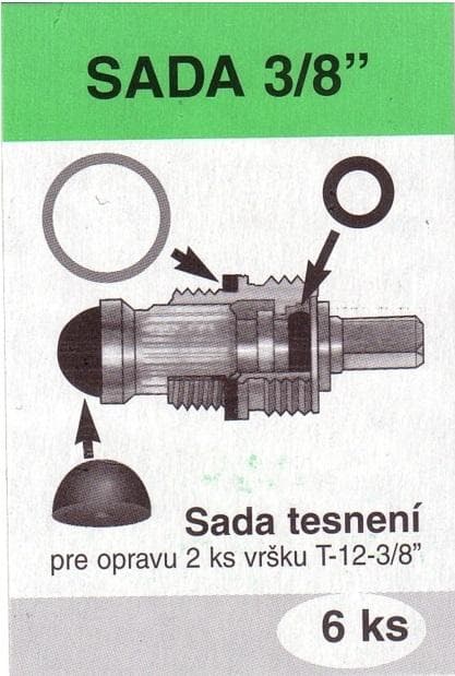  MP SADA 3/8" - sada 6 ks tesnení pre opravu 2 ks vrškov T-12-3/8" SADA TES.PRE OPRAVU VRSOKU 3/8