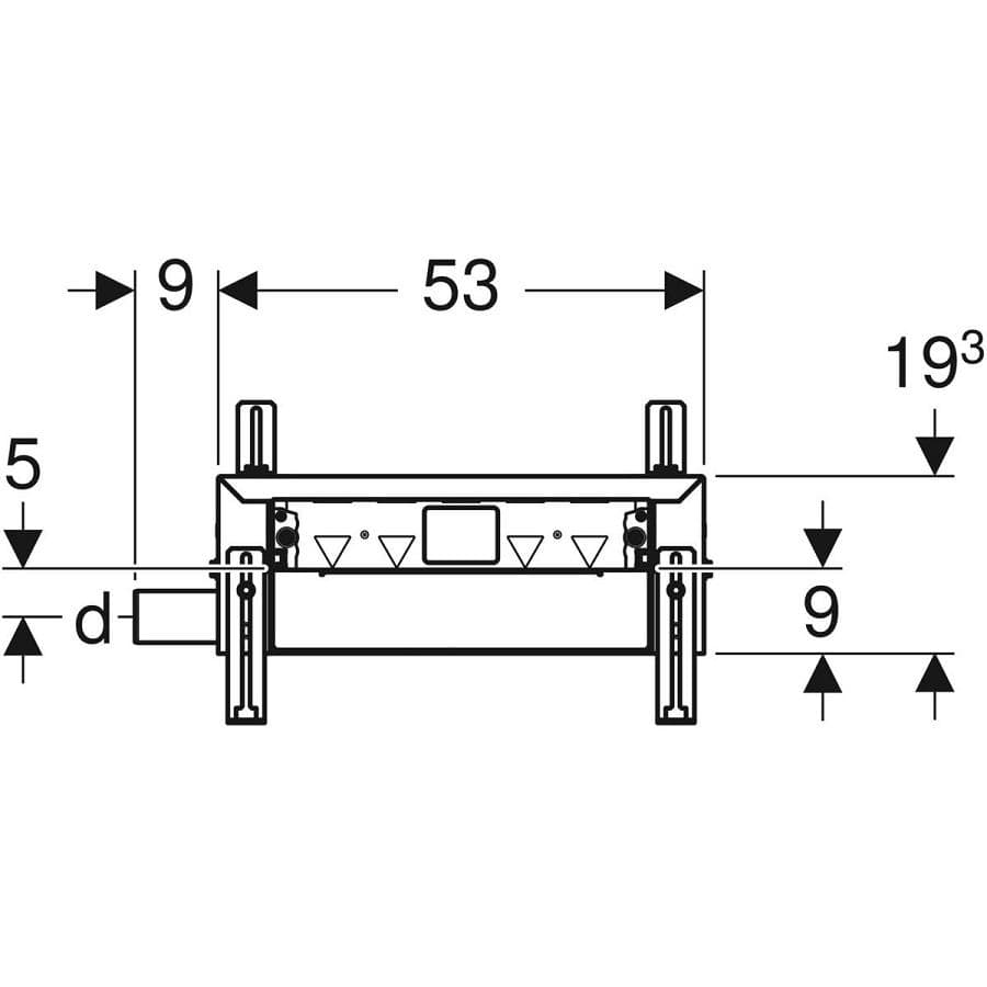  Geberit Prvok Geberit Kombifix pre sprchu, s odtokom d50 v stene, pre výšku poteru v mieste odtoku 90–200 mm G Geberit Kombifix pre sprchu s odtokom do steny, H20, odtok d50