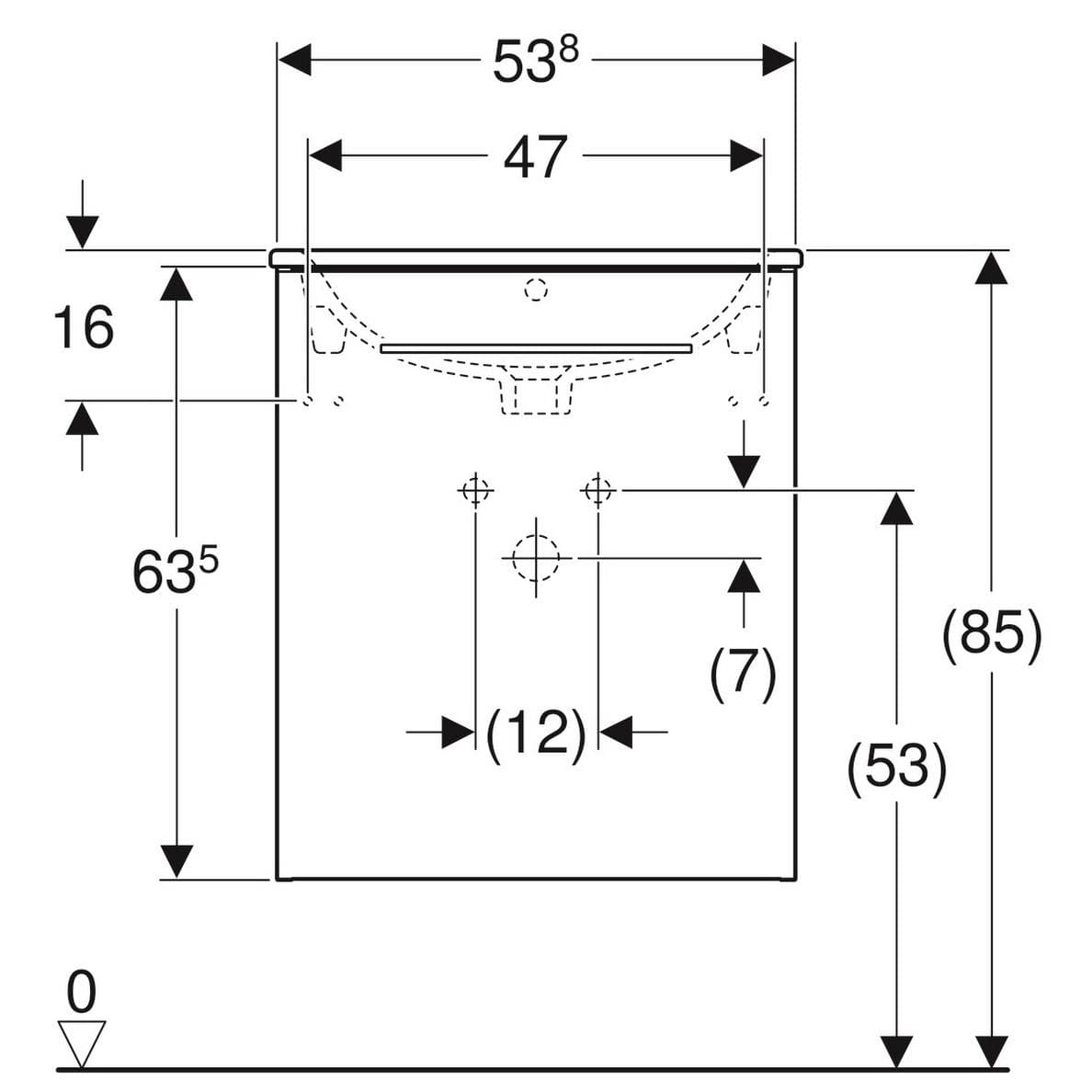  Geberit Súprava nábytkového umývadla Geberit Selnova Square 55 cm, so skrinkou pod umýv., 1 dvierka, biela G Selnova Square súprava nábytkového umývadla 55 cm, so skrinkou 1 dvierka, biela
