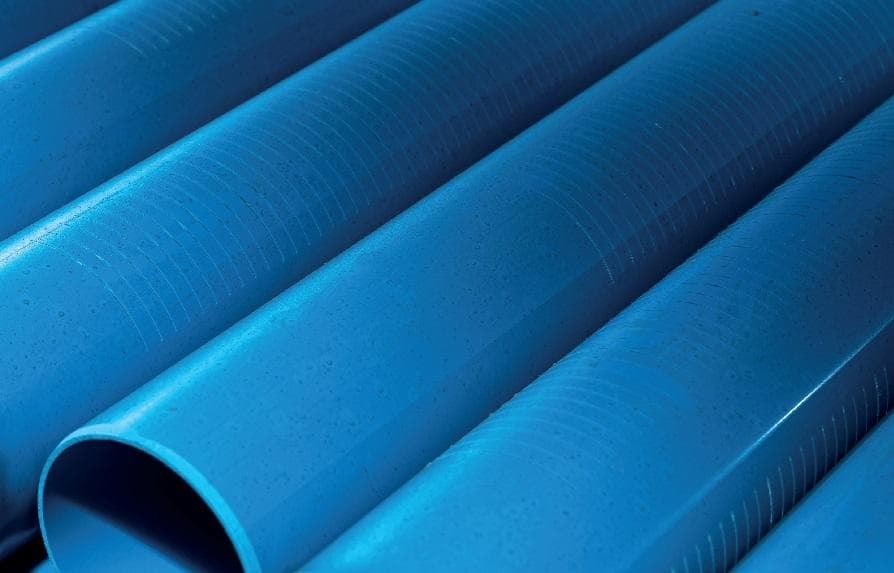 PVC rúra pre vŕtané studne, PERFOROVANÁ 110x4,2x4000, modrá (perforácia 0,6mm po celej dĺžke v 3 radoch po obvode) studničná