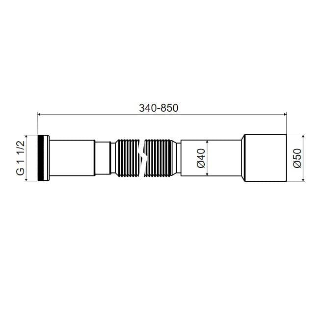  SLOVARM Flexi pripojenie T-733K/V - 6/4"x50/40, 6/4" kovová matica, AlcaDrain A780 nahrada PR7082C T-733K/V FLEXI PRIPOJENIE 6/4x50/40 Kovova matica (A780) nahrada PR7082C