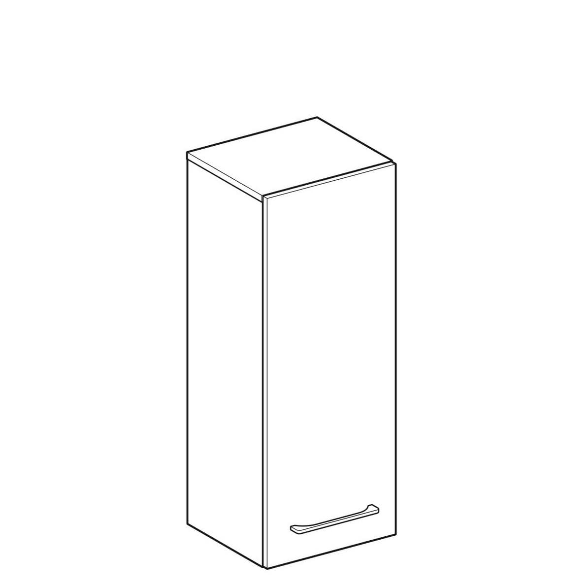  Geberit Stredne vysoká skrinka Geberit Selnova Square 33 x 85 x 29,7 cm, s jednými dvierkami, láva G Selnova Square stredne vysoká skrinka 33 x 85 x 29,7 cm, 1 dvierka, láva
