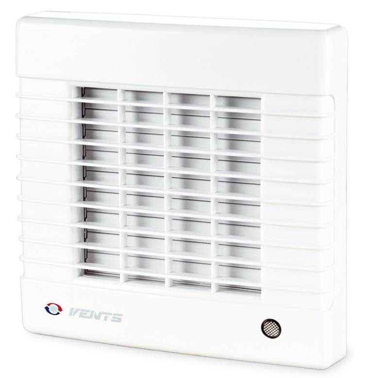 100MAT turbo - Domový ventilátor typ MA, so žalúziou a dobehom, priemer 100 mm, 128m3/h, 230V