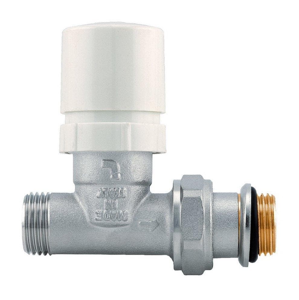 IT-Radiátorový termostatický ventil priamy 3/8", M1/2", chróm, s ručnou hlavicou a O-krúžkom