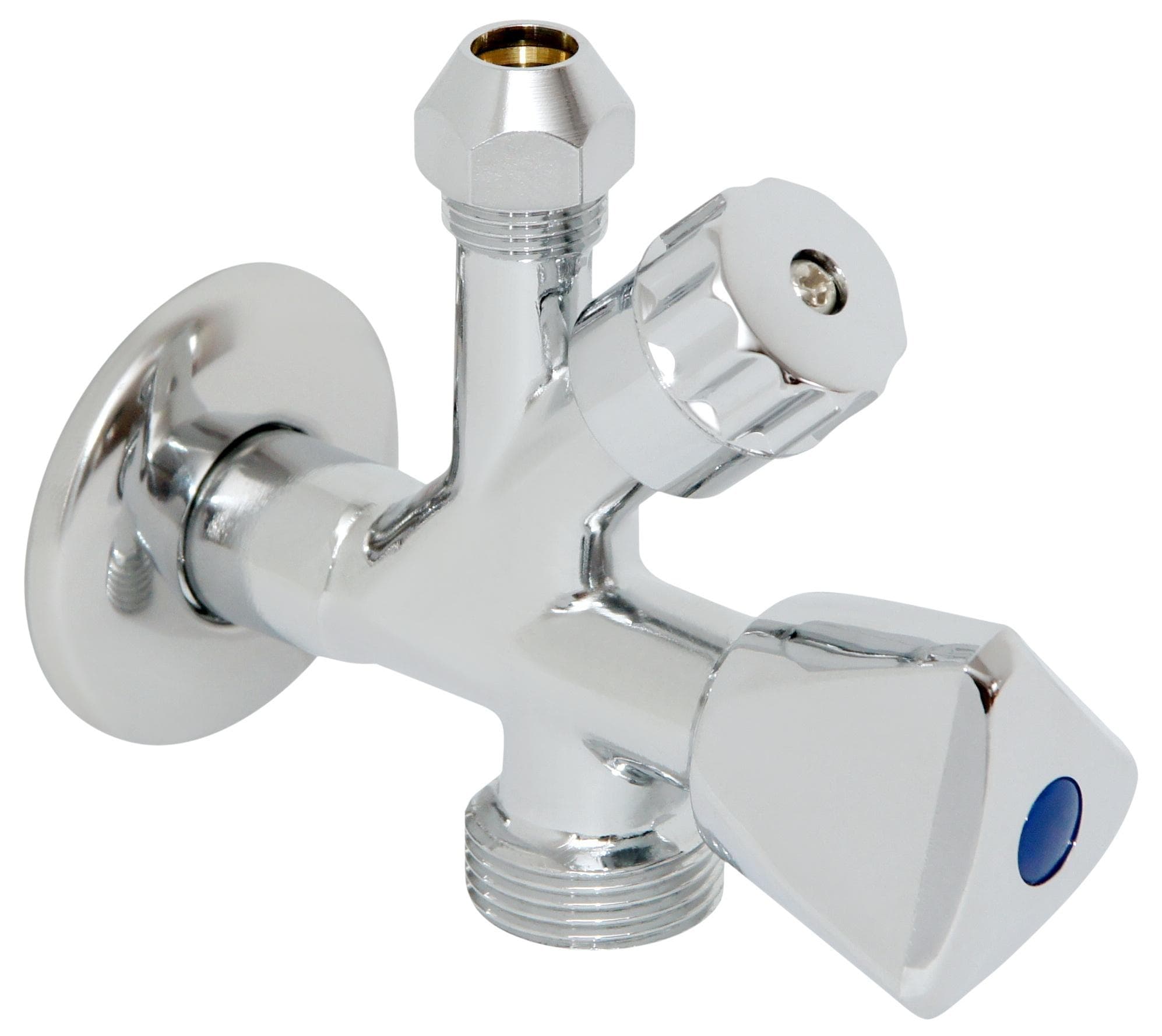 SAMTEK rohový ventil pre pračku a WC  1/2"x3/8"x3/4" (kombi práčkoroháčik)