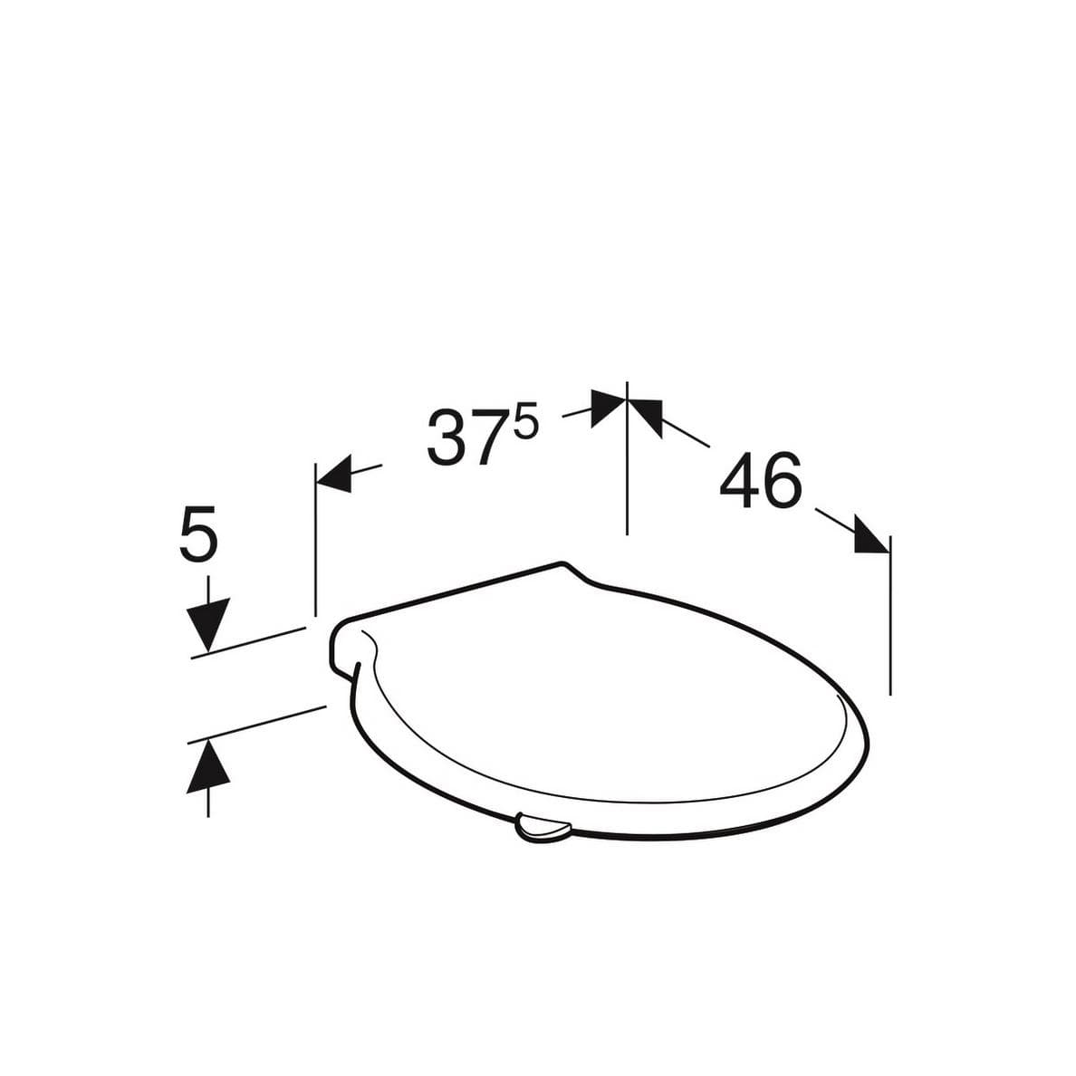  Geberit WC sedadlo Geberit Selnova Comfort, bezbariérové, Duroplastové, upevnenie zhora, biele G Selnova  bezbariérové Comfort WC sedadlo , upevnenie zhora, biele