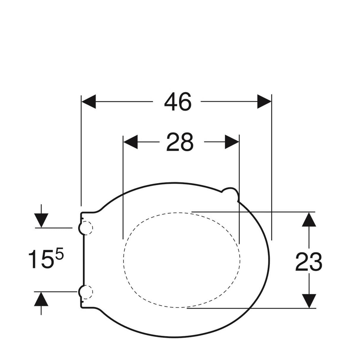  Geberit WC sedadlo Geberit Selnova Comfort, bezbariérové, Duroplastové, upevnenie zhora, biele G Selnova  bezbariérové Comfort WC sedadlo , upevnenie zhora, biele