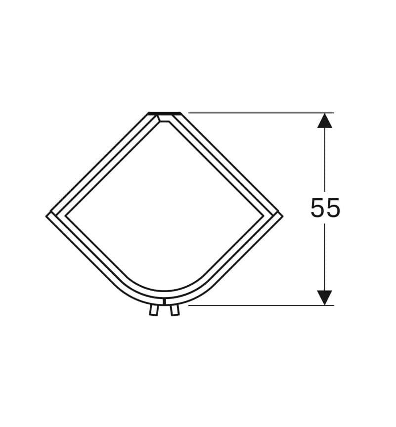  Geberit G Selnova Compact skrinka pod rohové umývadlo, s 2 dvierkami, 69x60.4x55cm, biely/lakovaný mat G Selnova Compact skrinka pod rohové umývadlo, s 2 dvierkami, 69x60.4x55cm, biely/lakovaný mat