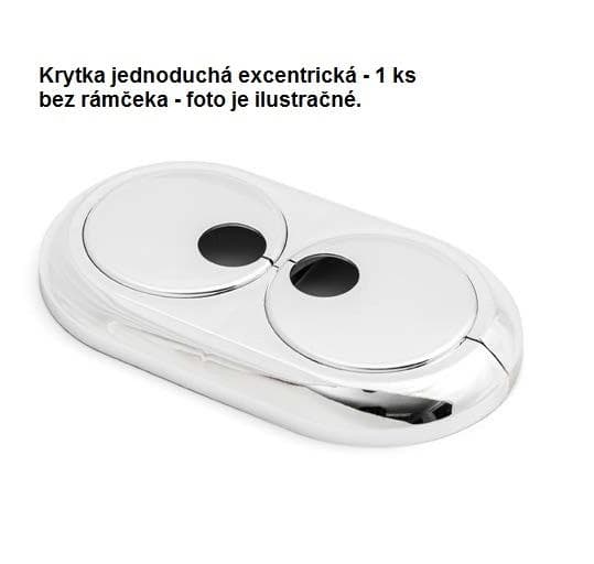 KCH E016 - Krytka jednoduchá excentrická, chróm, priemer 16, E24-76