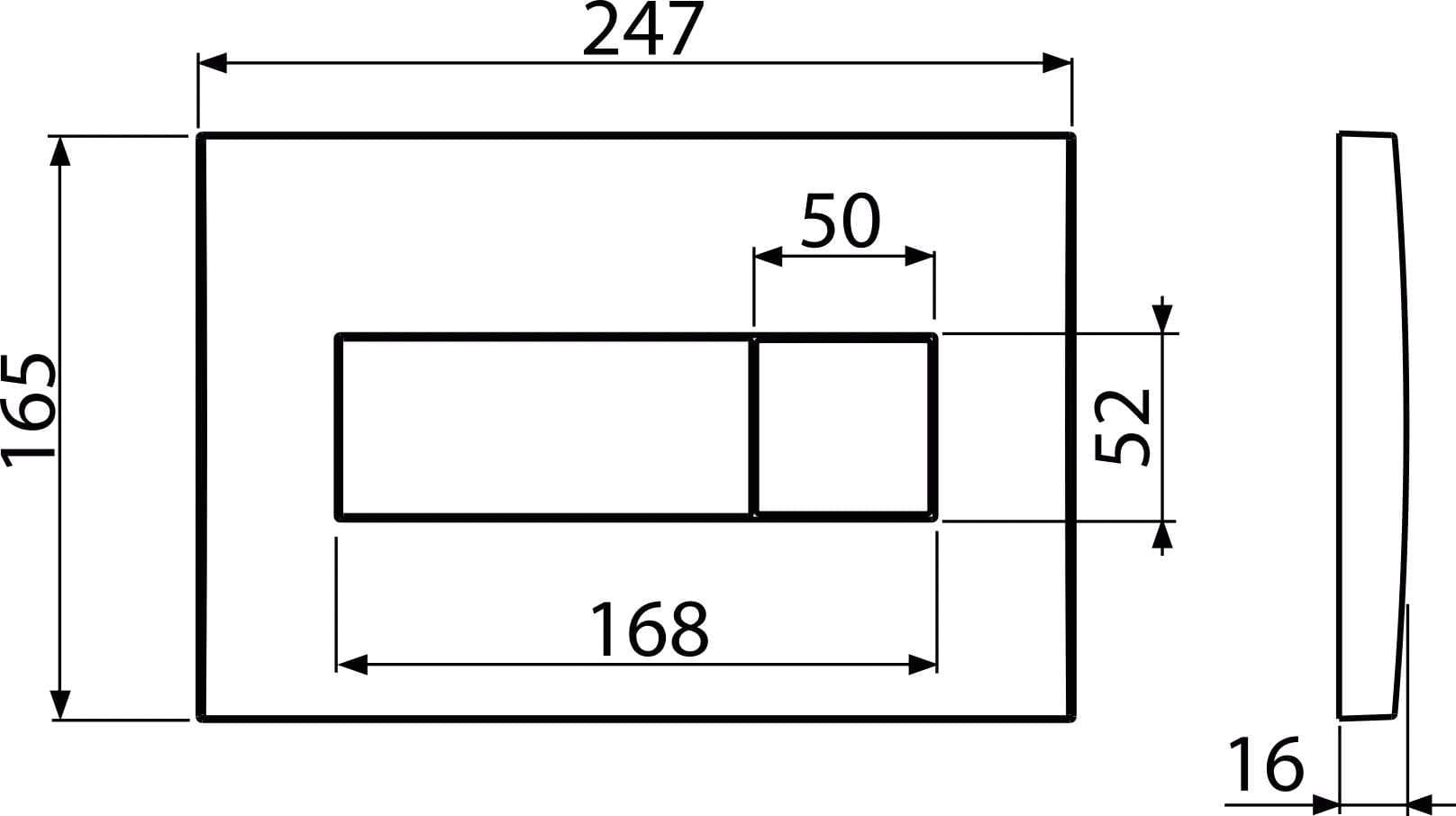  Alca Ovládacie tlačidlo M370, pre inštalačné systémy, biela AL-TLACITKO M370 biele
