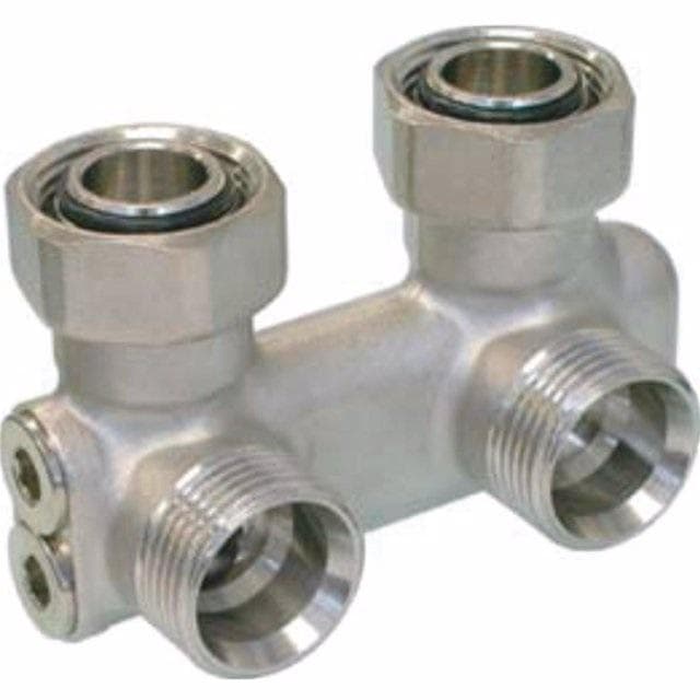VE-1340 X Pripájacia armatúra pre VK (spodné) radiátory ROHOVÁ 1/2"x3/4"(kónické tesnenie) Krížna (otočí prívod s vývodom) Kríženie