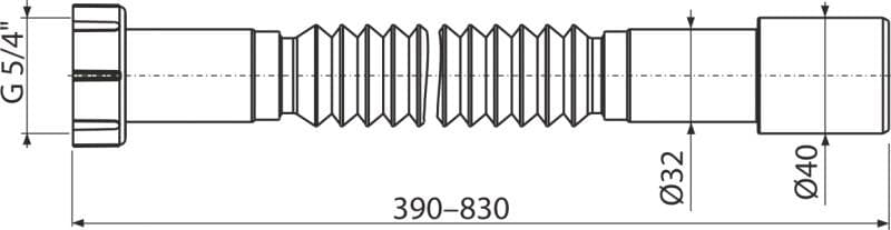 Alca Flexi pripojenie A750, 5/4"×32/40 plast AL-FLEXI pripoj 5/4x32/40 plast PREMIUM novinka
