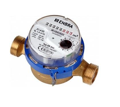 Bytový vodomer ENBRA s antimagnetom, priemer DN15, prietok Qn1,5, dĺžka 110 mm, 50°C