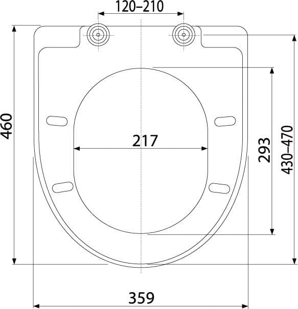  Alca WC sedadlo A67 SOFTCLOSE spomaľovací systém, duroplast Antibacterial, rýchloupínací systém AL-SEDADLO WC A67 SPOMAL.odnimatelne