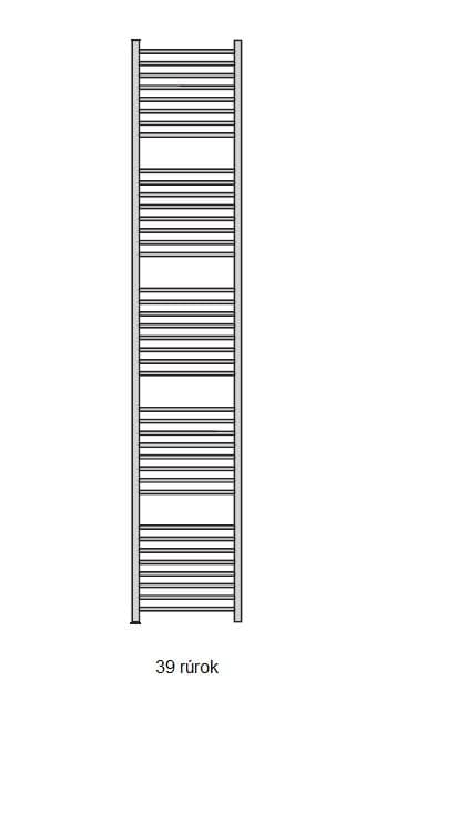  Očenášek BNT450-1850 kúpeľňový radiátor rovný biely, šírka 450 mm, výška 1850 mm REBRIK ROVNY BNT 450-1850 biely
