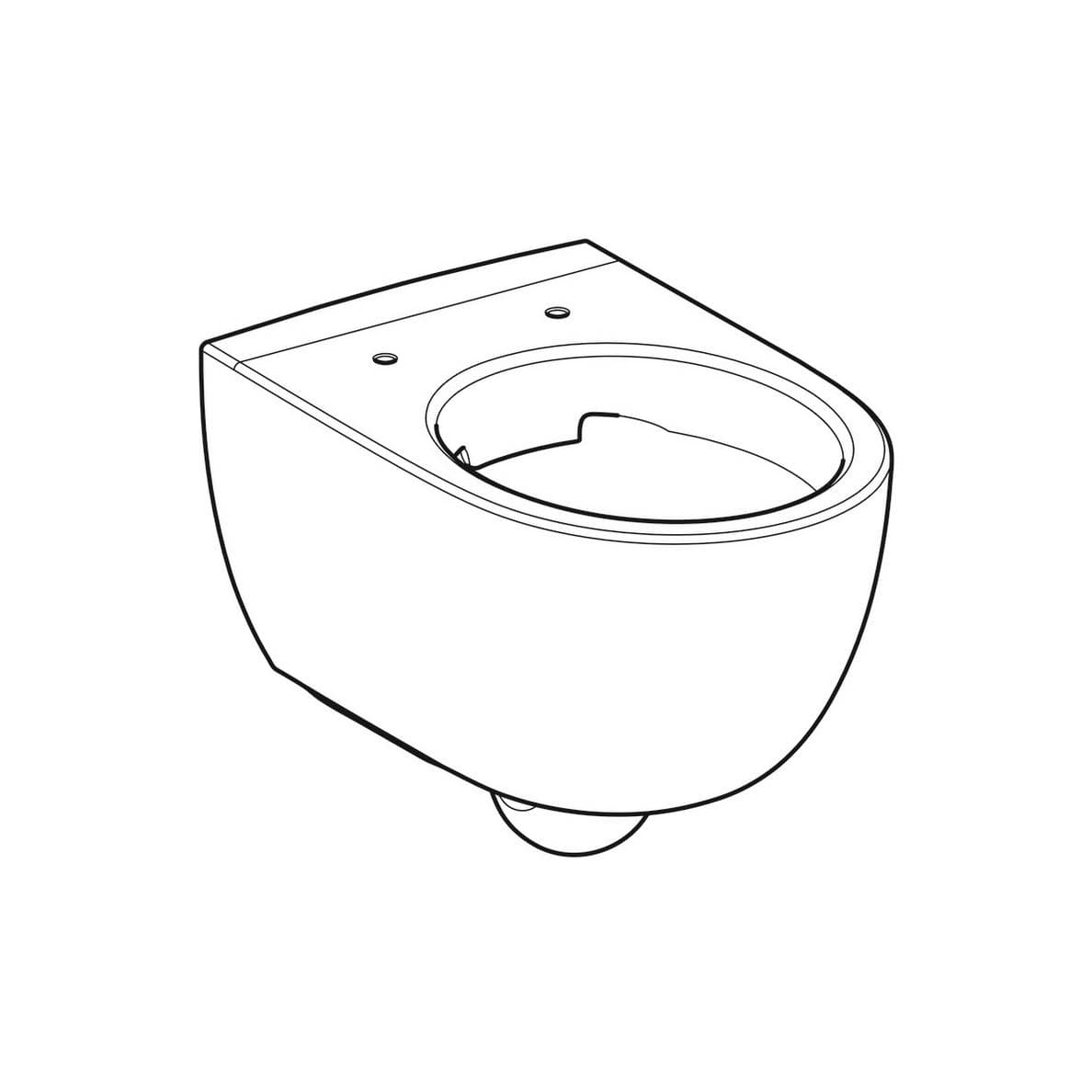  Geberit Závesné WC Rimfree Geberit Selnova, s hlbokým splachovaním 6 l, zvýšené, uzavretý tvar, dĺžka 53 cm G Selnova závesné WC s hlbokým splachovaním, zvýšené, Rimfree, T = 55 cm