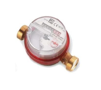 Bytový vodomer DomoJet DN15 90°C/110mm Q3_2,5 zavit na vod.G3/4" teplá voda