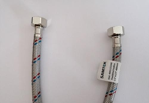 Flexi hadica na pitnú vodu nerezová, 1/2"x1/2" 300 - 2000 mm