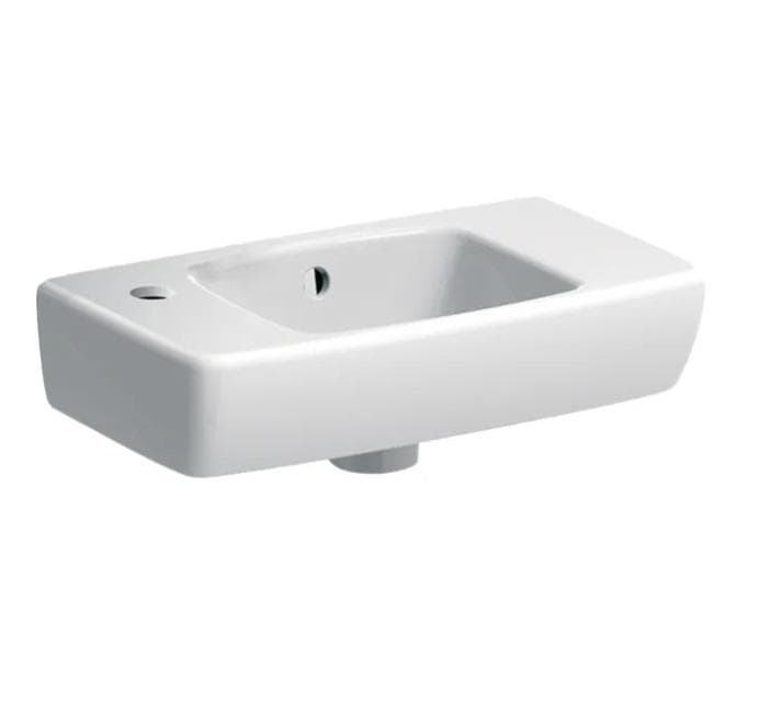 Malé umývadlo 45 x 25 cm, s otvorom, odkladacia plocha vpravo, Geberit Selnova Compact (nahrádza 500.319.01.1)
