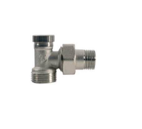 VE-4309E DN15 radiátorový regulačný ventil spiatočka rohová 1/2" s EUROKONUSOM 3/4"  (náhrada 400483)
