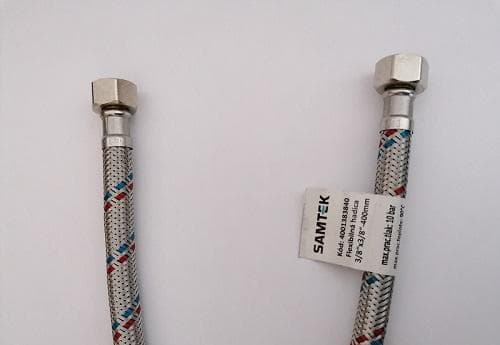 Flexi hadica na pitnú vodu nerezová, 3/8"x3/8" 300 - 2000 mm