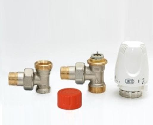 SET_KE rohový - 1/2"-3/4"E - termostatický set EUROKONUS so W5-RI na dopojenie radiátorov s BP