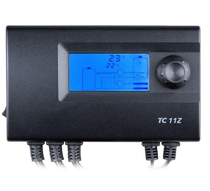 Elektronický digitálny termostat TC11Z, pre súčasné riadenie obehového čerpadla a cirkulačného čerp.