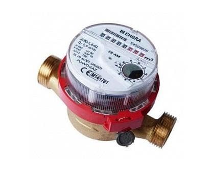 Bytový vodomer ENBRA s antimagnetom, priemer DN15, prietok Qn1,5, dĺžka 110 mm, 90°C