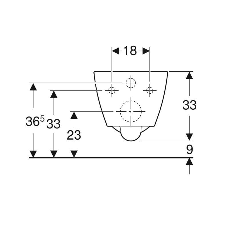  Geberit Závesné WC Rimfree Geberit Smyle Square, s hlbokým splachovaním 6 l, uzavretý tvar, dĺžka 49 cm G Smyle Square závesné WC Rimfree s hlbokým splachovaním, skrátené vyloženie, uzavretý tvar
