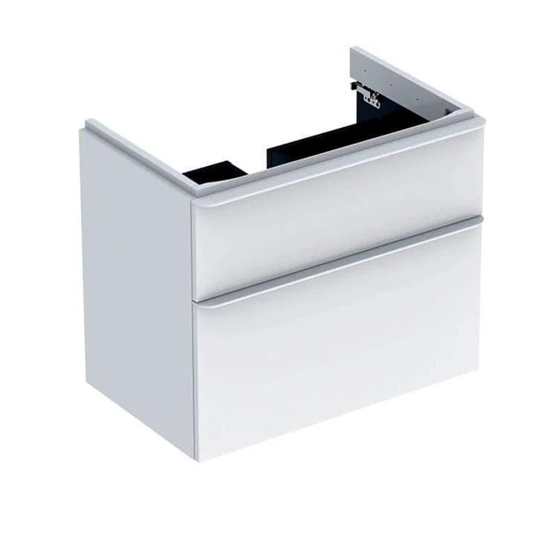 Skrinka pod umývadlo  75 cm Geberit Smyle Square, s 2 zásuvkami, 73.4x61.7x47cm, biela